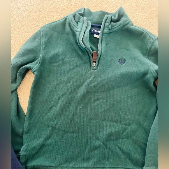Good condition boys sweaters size 7. Navy is polo association and green Chaps - Picture 3 of 5